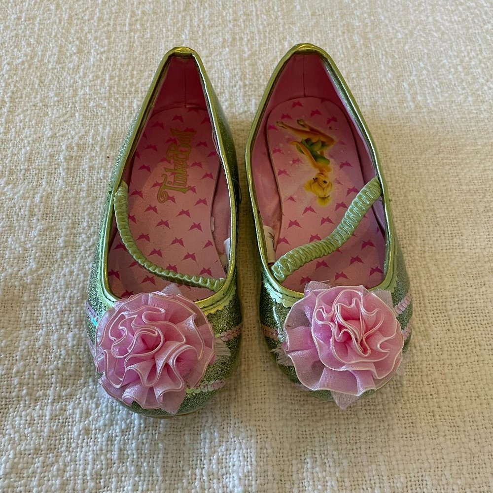 Girls Tinker Bell Shoes Dress Up Role Play - Size Little Girl 1